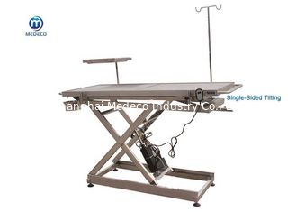 Sola tabla quirúrgica echada a un lado de acero inoxidable del veterinario inclinable para los animales domésticos