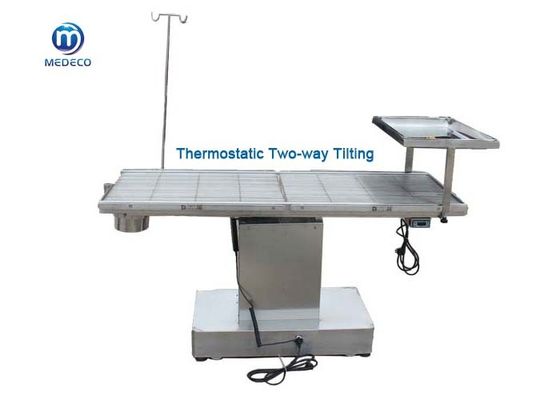 Inclinación bidireccional termostática veterinaria de acero inoxidable de la mesa de operaciones