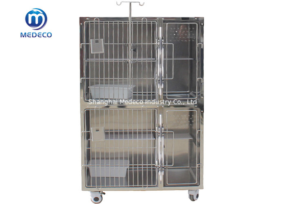 Diseño de acrílico de acero inoxidable de la placa de Cat Cage With Middle High-Strength del animal doméstico de alto grado