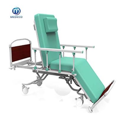 Silla los 200cm los x 70cm los x 60cm de la hemodialisis del verde de la cama de hospital